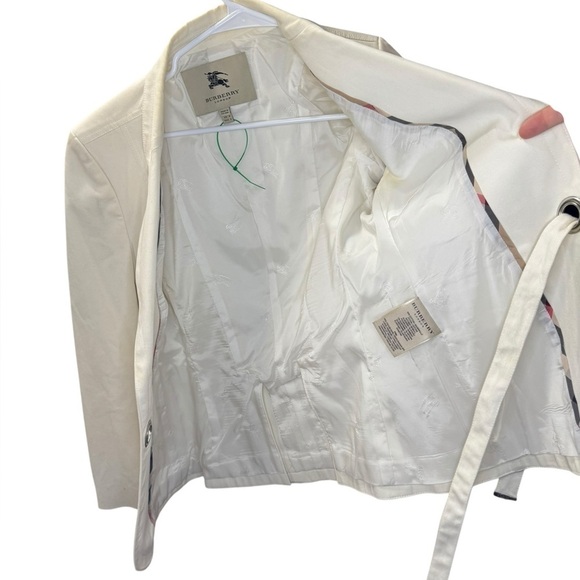 Burberry Off White Tie Close Blazer - Picture 9 of 15